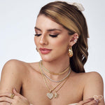 Brinco de Argola Croissant Natália Folheado a Ouro 18k