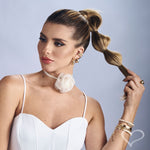 Trio de Brincos de Argola Tubo Wanessa Folheado a Ouro 18k