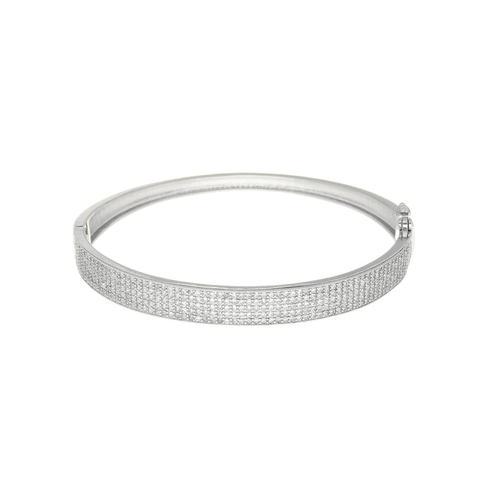 Bracelete Talita Zircônias Folheado em Ródio Branco