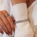 Bracelete Talita Zircônias Folheado em Ródio Branco