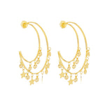 Brinco Argola Antares Estrelas e Zircônias Folheado a Ouro 18k