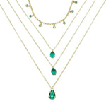 Mix de Colares Olivia Zircônias Turmalina Folheado a Ouro 18k