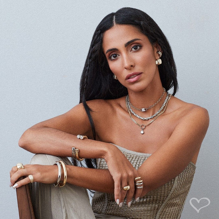 Colar Helena Zircônia Folheado a Ouro 18k e Folheado em Ródio Branco