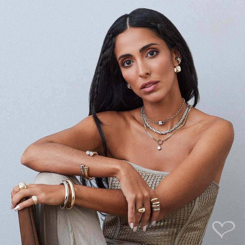 Colar Helena Zircônia Folheado a Ouro 18k e Folheado em Ródio Branco