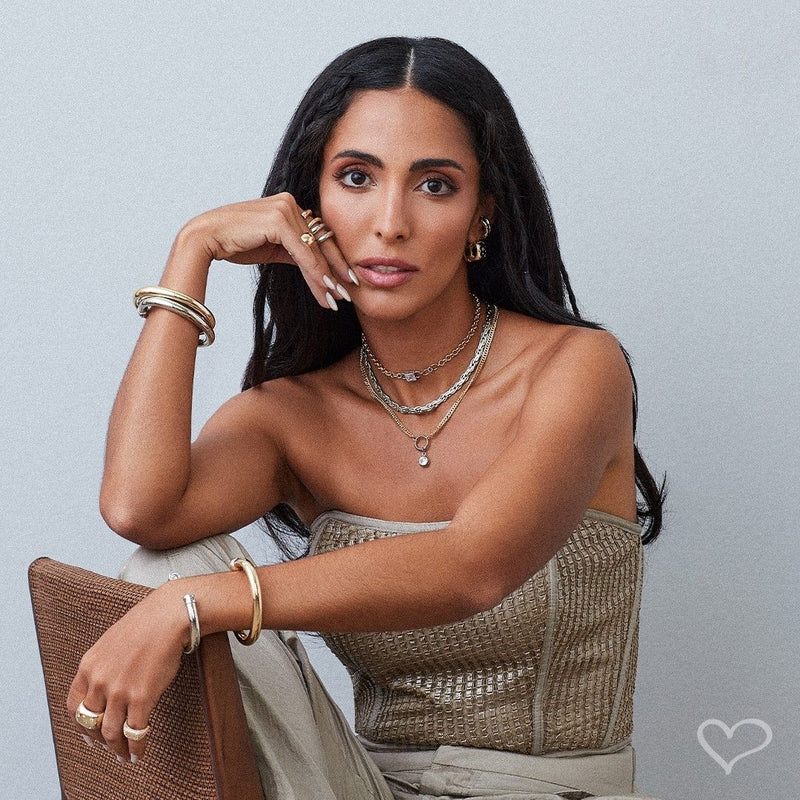 Colar Helena Zircônia Folheado a Ouro 18k e Folheado em Ródio Branco