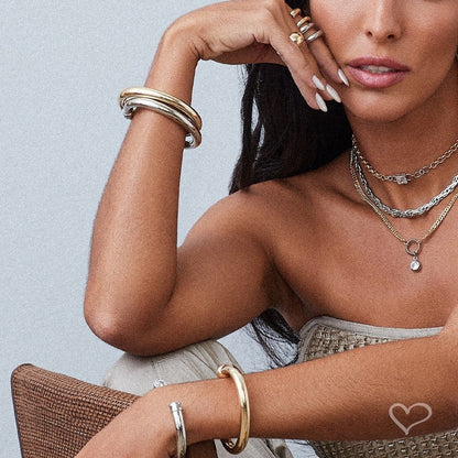 Colar Helena Zircônia Folheado a Ouro 18k e Folheado em Ródio Branco