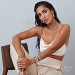 Choker Ester Zircônia Folheada em Ródio Branco e Folheado a Ouro 18k