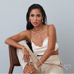 Choker Ester Zircônia Folheada em Ródio Branco e Folheado a Ouro 18k