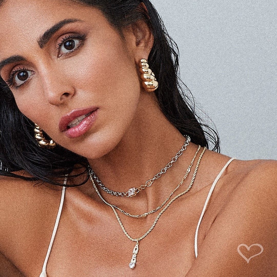 Choker Ester Zircônia Folheada em Ródio Branco e Folheado a Ouro 18k