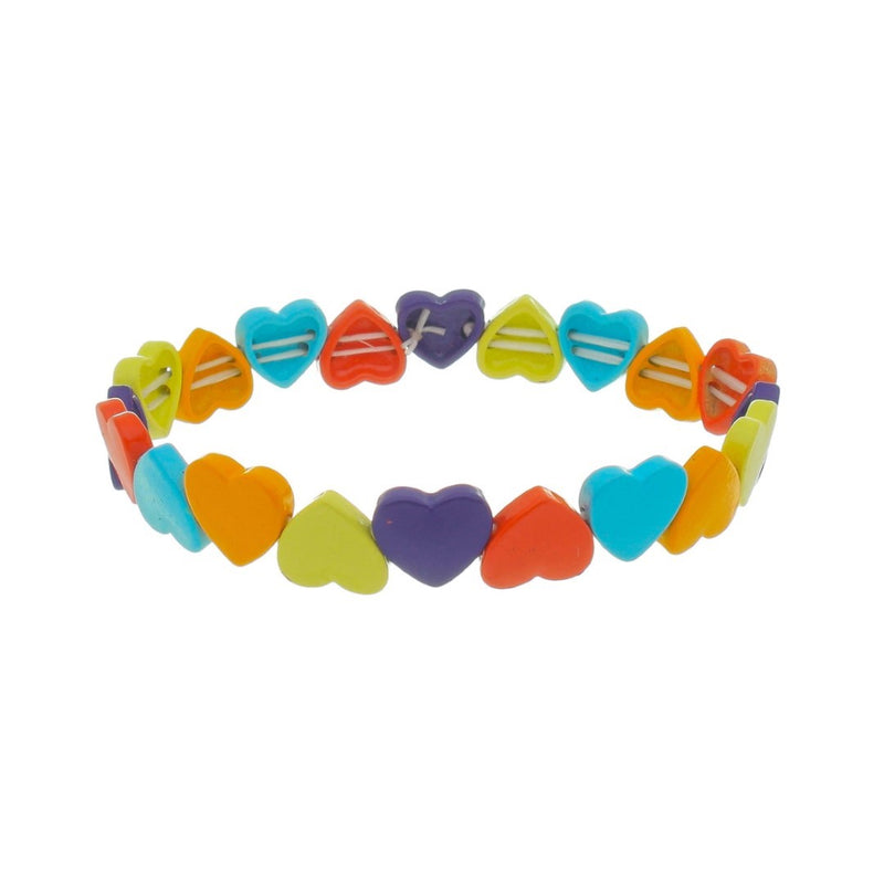 Pulseira Lara Coração Metal Tons de Amarelo