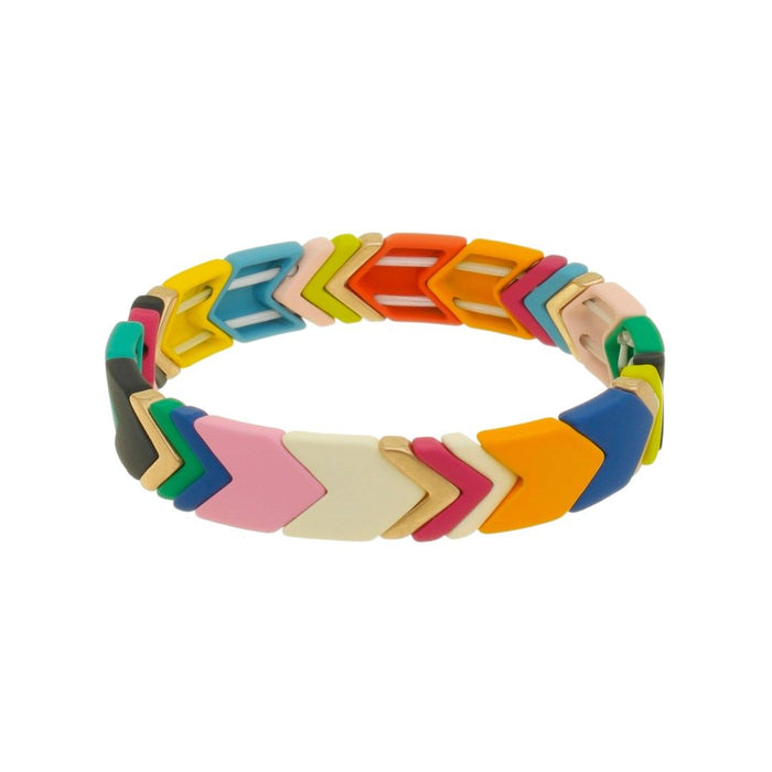 Pulseira Késia Emborrachada Multicolorida