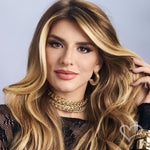 Brinco de Argola Texturizado Malú Folheado a Ouro 18k