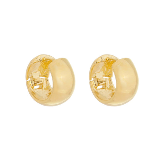 Brinco de Argola Larga Lily Folheado a Ouro 18k