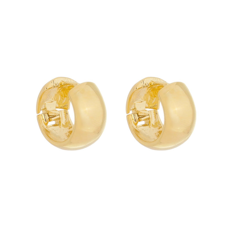 Brinco de Argola Larga Lily Folheado a Ouro 18k