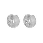 Brinco de Argola Larga Lily Folheado em Ródio Branco