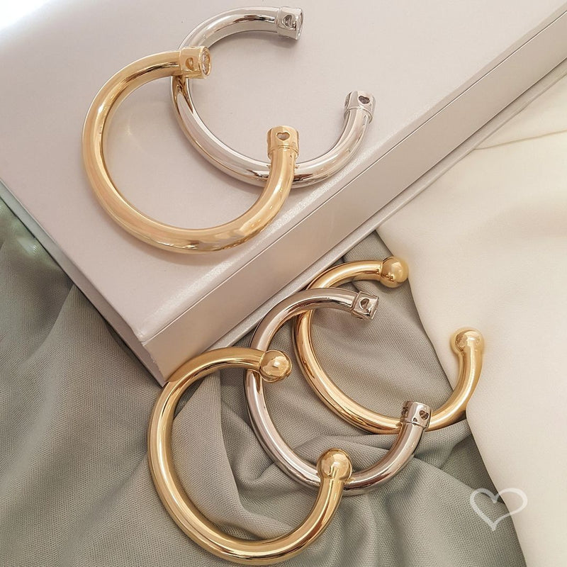 Bracelete Tubo Hannah Zircônias Folheado a Ouro 18k
