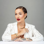 Bracelete Tubo Hannah Zircônias Folheado em Ródio Branco