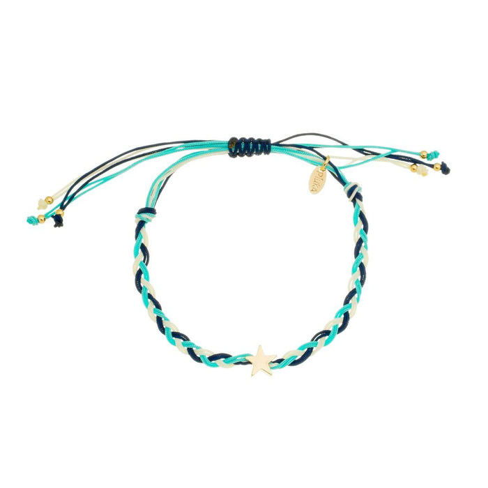 Pulseira Brenda Estrela Ajustável Azul