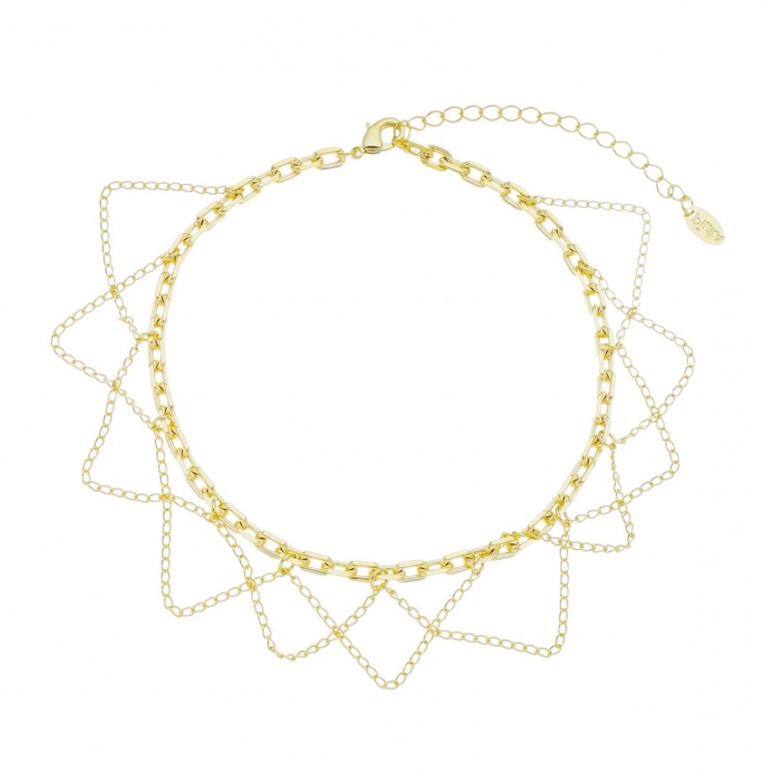 Tornozeleira Jade Elos Folheada a Ouro 18k