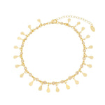 Tornozeleira de Gotinhas Sofia Zircônias Folheada a Ouro 18k