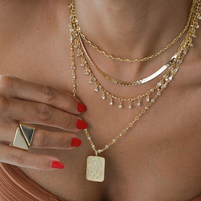 Colar de Zircônias Alice Mini Pontos de Luz Folheado a Ouro 18k