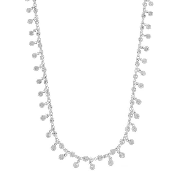 Colar de Zircônias Alice Mini Pontos de Luz Folheado em Ródio Branco