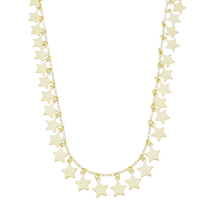 Colar de Estrelas Mira Folheado a Ouro 18k