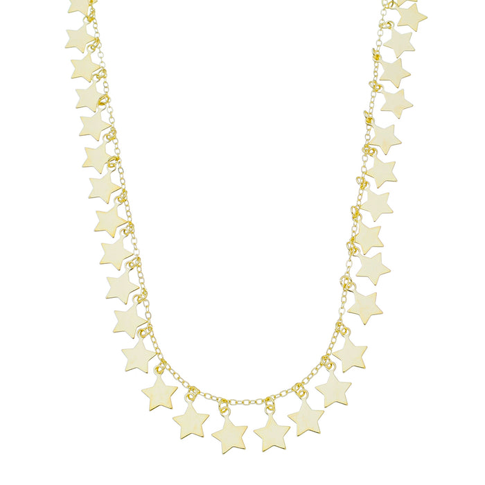 Colar de Estrelas Mira Folheado a Ouro 18k
