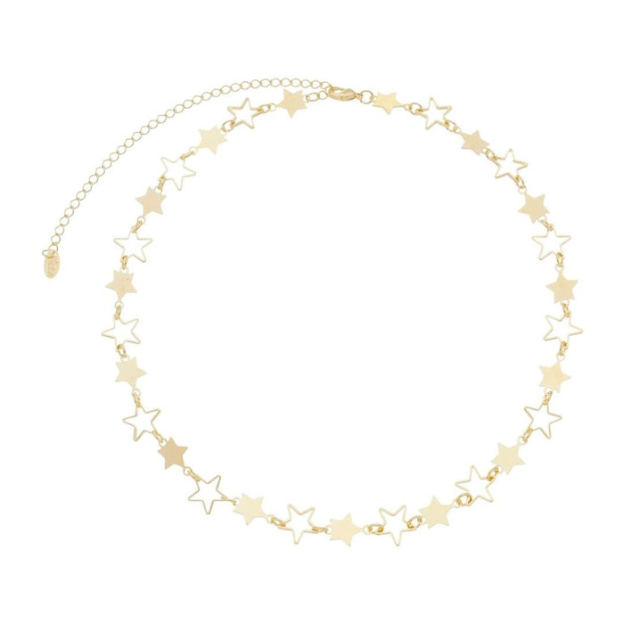 Choker Constelação Estrelas Sirius Folheada a Ouro 18k