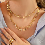 Choker Constelação Estrelas Sirius Folheada a Ouro 18k