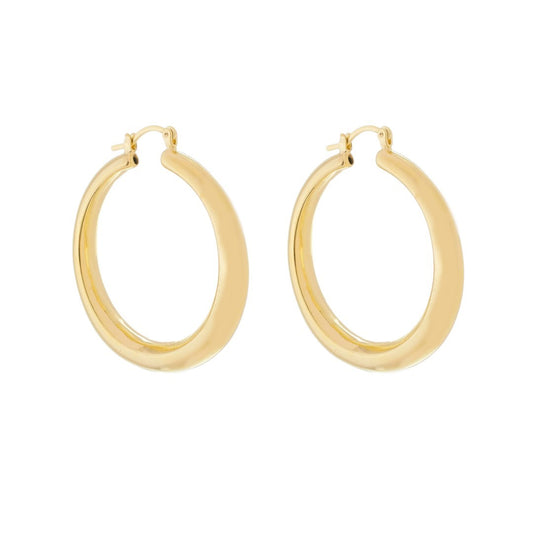 Brinco Argola Tubo Isabelle Folheado a Ouro 18k