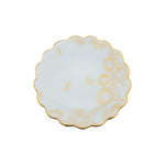 Pratinho Porta Joia do Dia Girassol Porcelana com Filete de Ouro