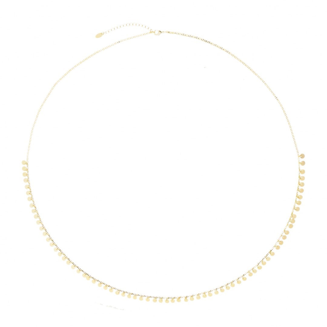 Belly Chain Mikonos Mini Medalhas Folheado a Ouro 18k