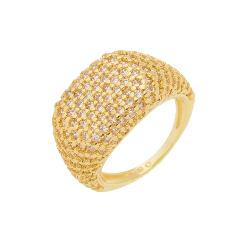Anel de Dedinho Analú Zircônias Folheado a Ouro 18k - Piuka