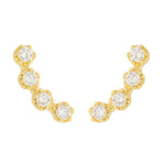 Brinco Ear Cuff July Zircônias Folheado a Ouro 18k