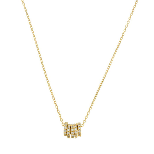 Colar Helena Zicônias Folheado a Ouro 18k