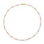 Colar Riviera Hillary Zircônias Coloridas Folheado a Ouro 18k