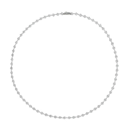 Colar Riviera Hillary Zircônias Folheado em Ródio Branco