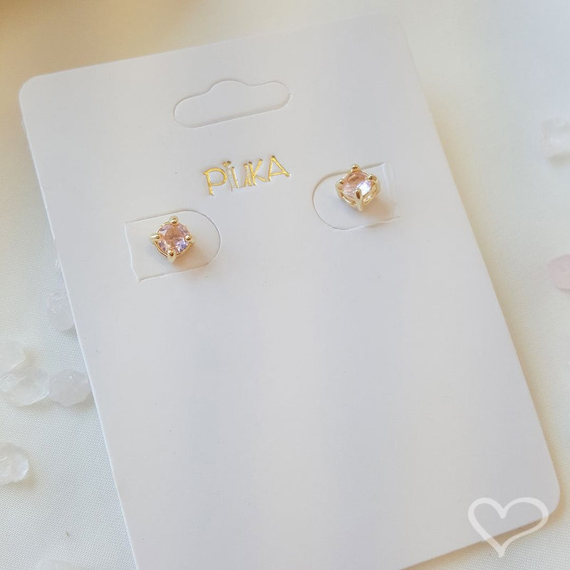 Brinco Ponto de Luz P Amor Hcc Zircônia Folheado a Ouro 18k
