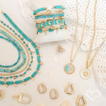 Choker Clara Howlita Natural Turquesa