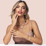 Colar Olívia Pedras Naturais Quartzo Rosa e Jade