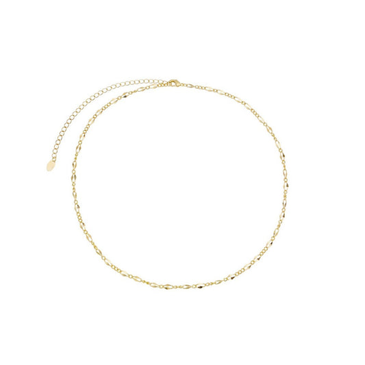 Colar Curto Júlia Mini Elos Folheado a Ouro 18k