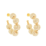 Brinco de Argola Carol Bolas Off White