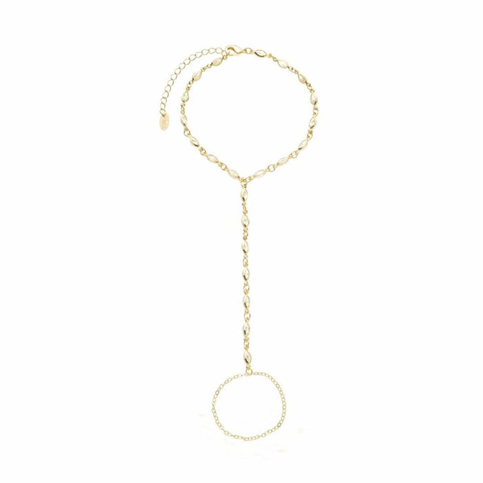 Pulseira de Mão Alana Zircônias Folheada a Ouro 18k