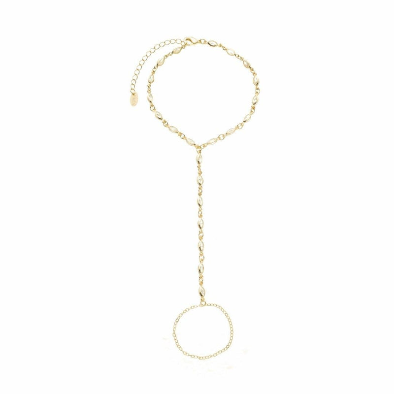 Pulseira de Mão Alana Zircônias Folheada a Ouro 18k