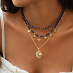 Colar Helius Sol e Lua Zircônias Folheado a Ouro 18k