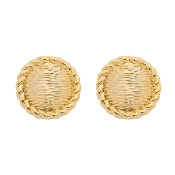 Brinco de Botão Layla Folheado a Ouro 18k