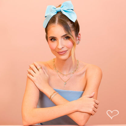 Anel Celine Losango Zircônias Folheado a Ouro 18k Piuka