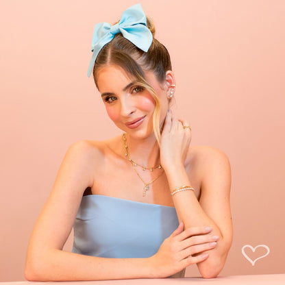 Anel Celine Losango Zircônias Folheado a Ouro 18k Piuka