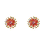 Brinco de Flor Papoulas Rosa